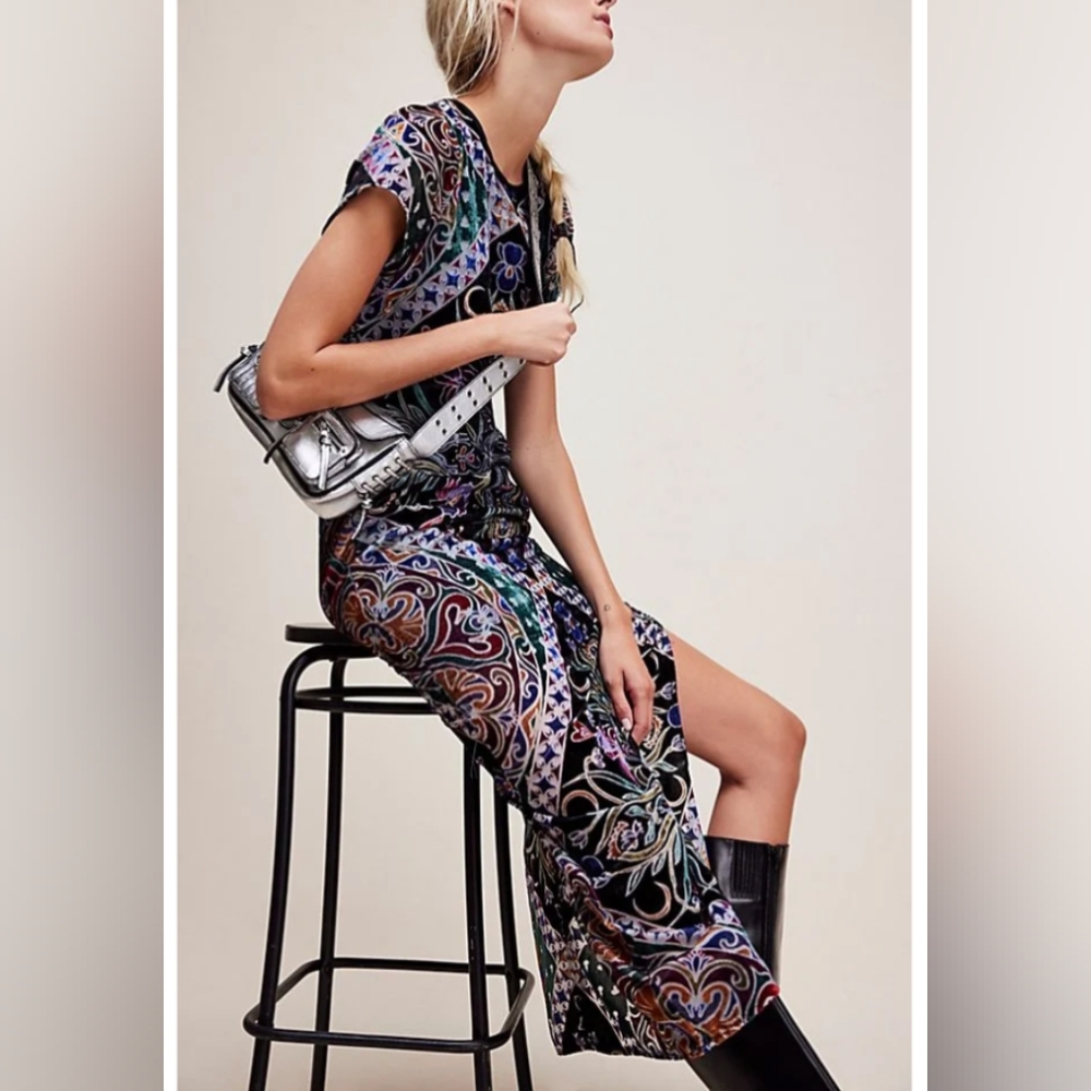 FREE PEOPLE 🆕 Iris Maxi Dress Emerald Combo Size Large New With Tags